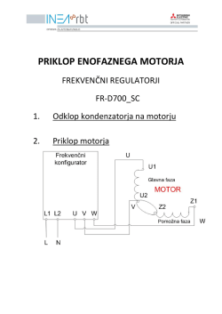 Priklop enofaznega motorja