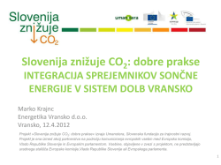 Sistem DOLB Vransko - Slovenija znižuje CO2