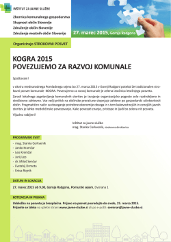 Vabilo - Slovensko društvo za zaščito voda