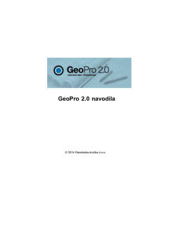 GeoPro 2.0 navodila - Geodetska družba doo
