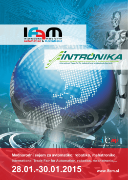 Mednarodni sejem za avtomatiko, robotiko, mehatroniko... www.ifam.si