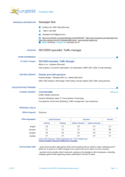 Sebastjan Boh SEO/SEM specialist, Traffic manager