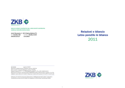 Bilanca 2011 - ZKB - Credito cooperativo del Carso