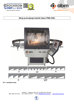 Stroj za brušenje tračnih listov PNK-CNC.