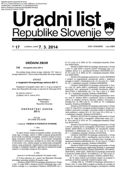 Novi Energetski Zakon - stopil v veljavo 22.03.2014
