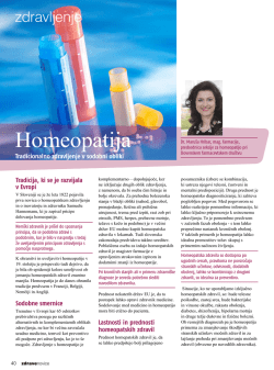 Tradicionalno zdravljenje v sodobni obliki - homeopatija