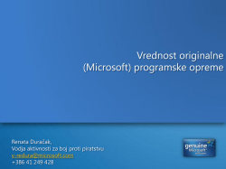 Vrednost originalne (Microsoft) programske opreme - DISS