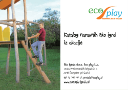 Katalog igral iz akacije - Zunanja in otroška igrala Ecoplay