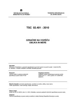TSC 02.401 : 2010 - Direkcija Republike Slovenije za ceste