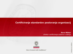 Certificiranje standardov poslovanja organizacij (PDF)