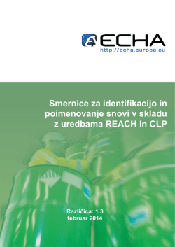 3 okvir za identifikacijo snovi v skladu z uredbama - ECHA