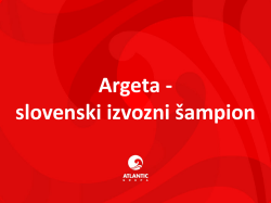 Argeta - slovenski izvozni šampion