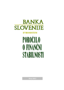 Poročilo o finančni stabilnosti, maj 2013