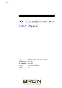 uporabniška navodila - ARSO - tematske strani s področja okolja