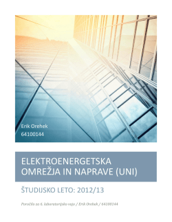 Elektroenergetska omrežja in naprave (UNI)