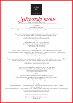 Silvestrski menu