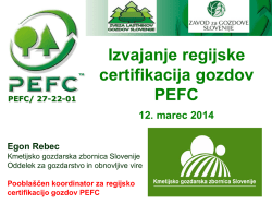 Izvajanje regijske certifikacije gozdov