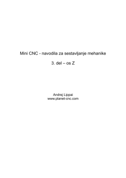 Mini CNC - navodila za sestavljanje mehanike 3. del