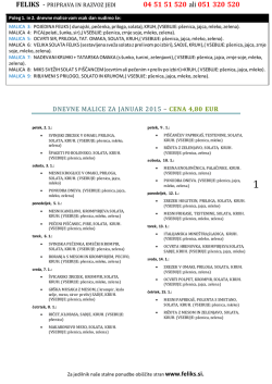 dnevne malice za marec 2012 – cena 4,7 eur - Feliks