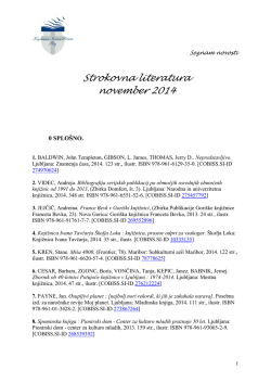 Novosti stroka 201411.pdf - Knjižnica Ivana Potrča Ptuj