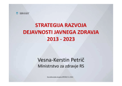 Strategija dejavnosti javnega zdravja,Petrič