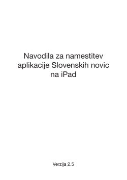 Navodila za namestitev aplikacije Slovenskih novic na iPad