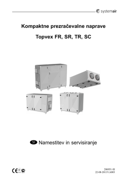 Kompaktne prezračevalne naprave Topvex FR, SR, TR