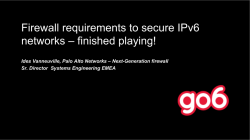 Firewall requirements to secure IPv6 networks – finished