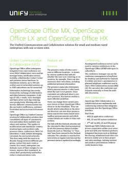 OpenScape Office MX, OpenScape Office LX and OpenScape Office