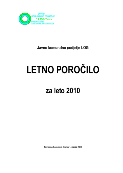 JKP LOG_Letno poročilo 2010