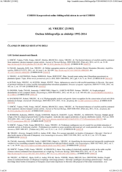 Celotna bibliografija - Prirodoslovni muzej Slovenije