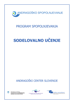 Sodelovalno učenje.pdf - Andragoški center Slovenije