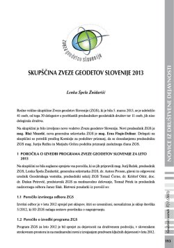 skupščina zveze geodetov slovenije 2013