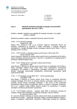 Zapisnik sestanka - Urad Republike Slovenije za nadzor proračuna