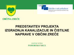 Občina Zreče, PPT predstavitev projekta