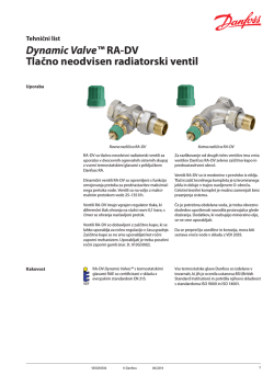 Dynamic Valve™ RA-DV Tlačno neodvisen radiatorski