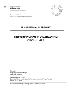 pp - primerjalni pregled ureditev vožnje v naravnem