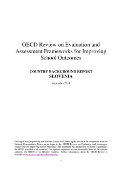 OECD Review on Evaluation and Assessment Frameworks for
