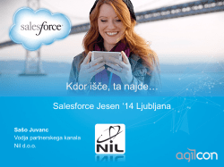 Kdor išče, ta najde… - Salesforce Spring `14 Ljubljana