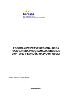 Program priprave RRP 2014-2020