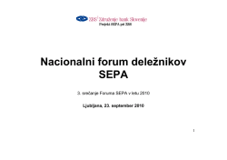Naziv dogodka - SEPA Slovenija
