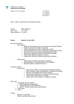 Zapisnik 18. seje OZIS, 13.11.2012 (pdf)