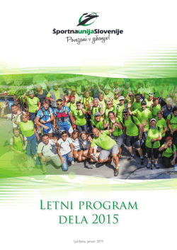 Letni program dela 2015 - Športna unija Slovenije