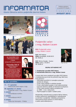 INFORMATOR - OOZ Sežana