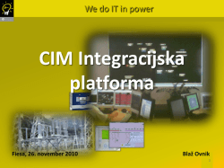 CIM Integracijska platforma