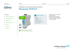 Nivotester FTW325 (PDF 1,97 MB) - E-direct