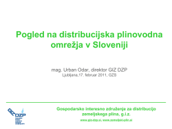 Pogled na distribucijska plinovodna omrežja v Sloveniji