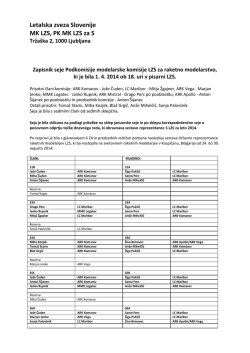 Zapisnik seje podkomisije za S 01.04.2014