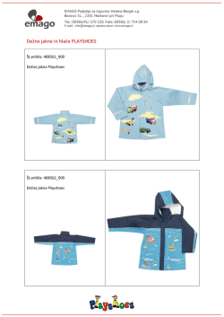 Katalog dežne jakne in hlače PLAYSHOES (pdf)