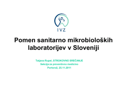 Pomen sanitarno mikrobioloških laboratorijev v Sloveniji